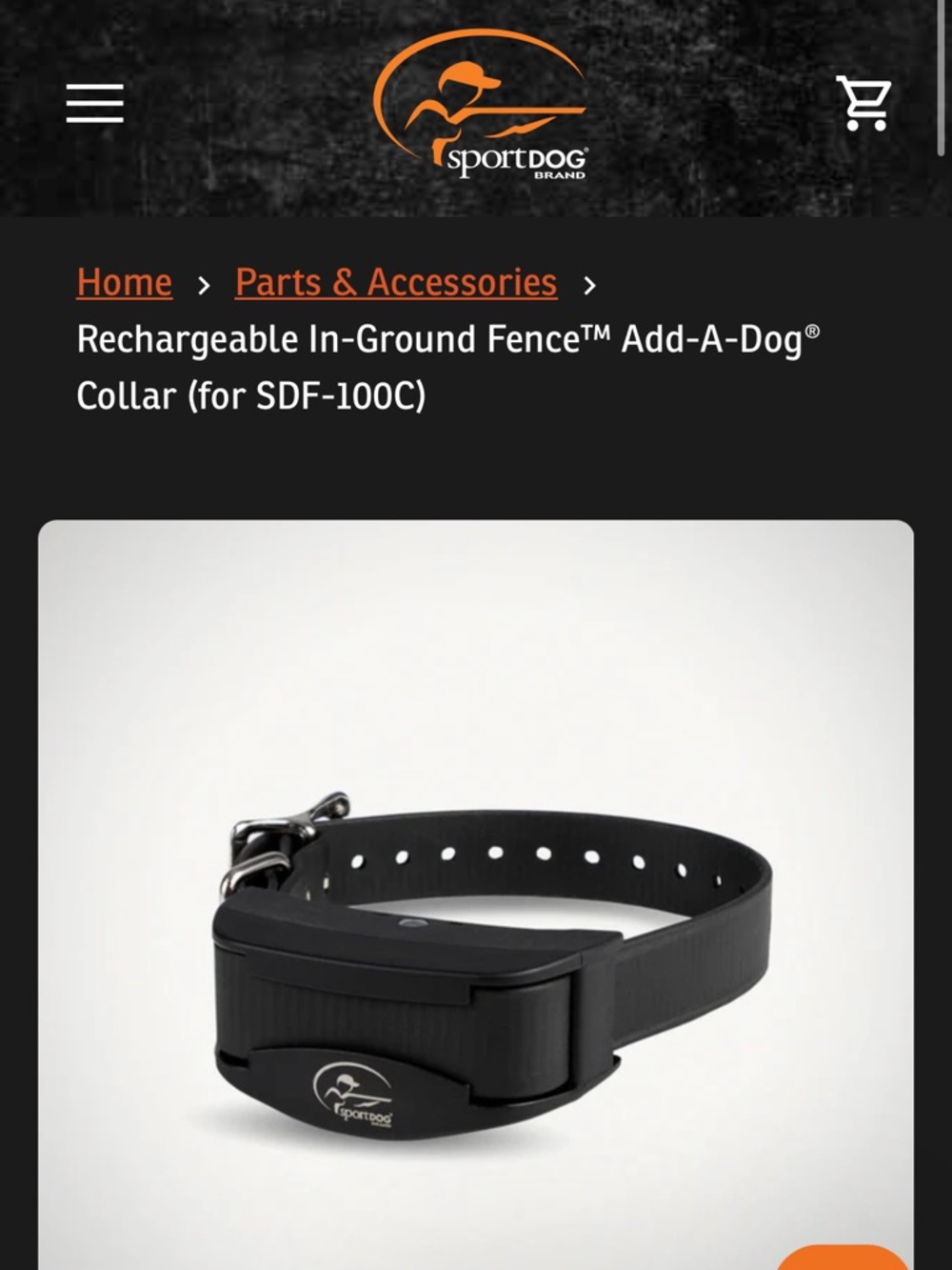 SportDOG Add-A-Dog Collar Receiver for SDF-100C NEW - UNOPENED